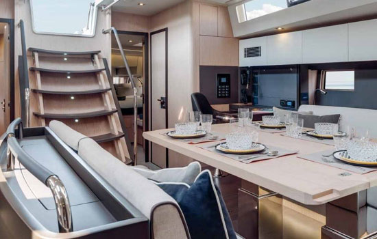 Luxurious salon and galley of the Oceanis 62