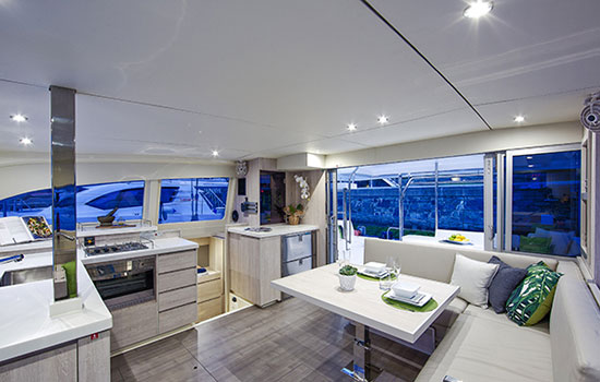 Luxurious interior of the Leopard 403