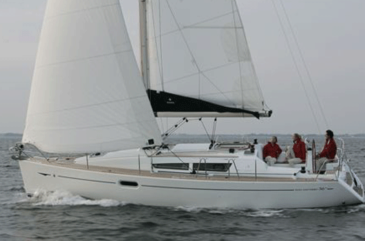 The beautiful Sun Odyssey 36i at sea