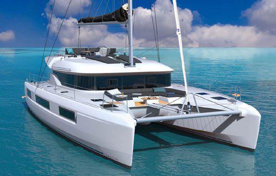 Lagoon 51 at anchor