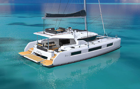 Lagoon 51 at anchor