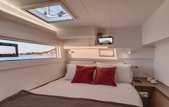 The Lagoon 40 features 3 double cabins