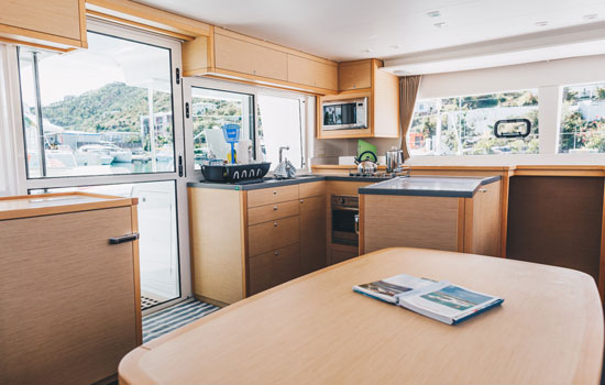 Salon and Galley of the Lagoon 450 F