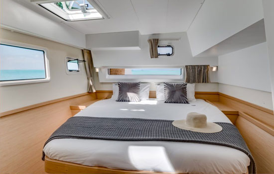 The Lagoon 40 features 4 double cabins