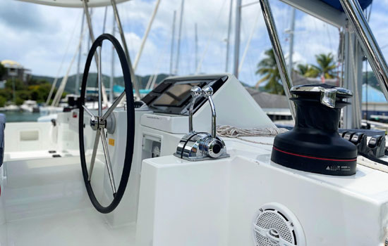 Helm of the Lagoon 450 F