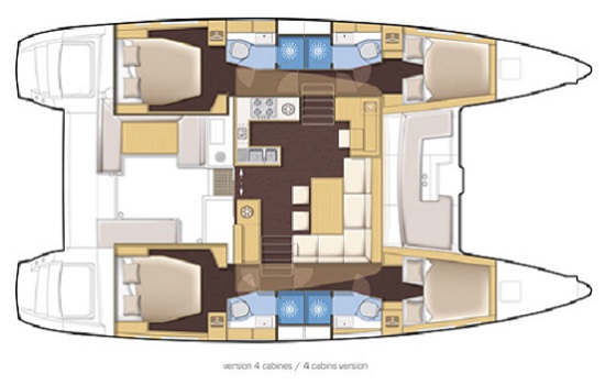 Layout of the Lagoon 450 F