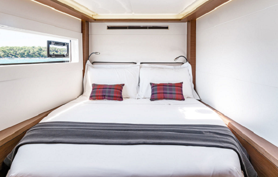 The Lagoon 484 features 4 double cabins