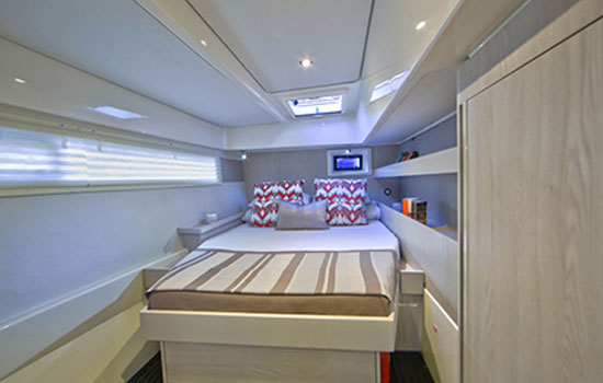 The Leopard 484 has 4 comfortable cabins