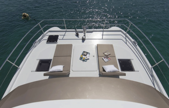 Aerial shot of the Motoryacht 37