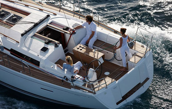 The beautiful Dufour 405 at sea