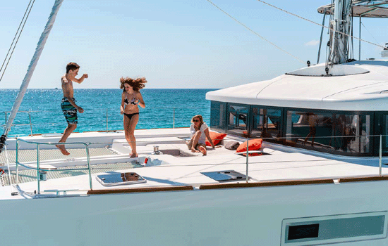 The Lagoon 52 is the perfect boat for your family vacation