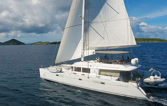 U.S. Virgin Islands Crewed Yacht Charter: Lagoon 560 Catamaran From $20,000/week All Inclusive 8 guests
