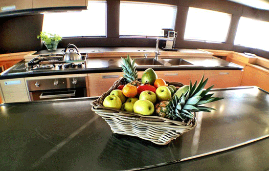 The galley of the Lagoon 620