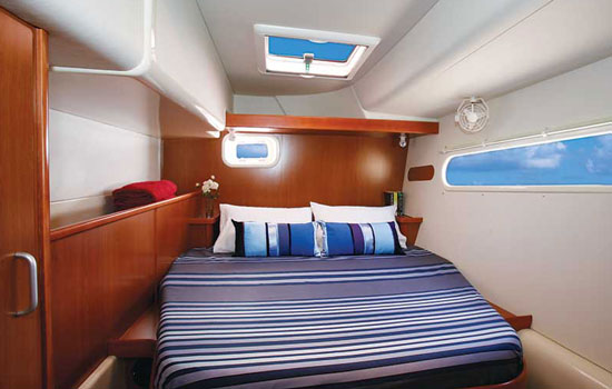 The comfortable cabin of the Leopard 4600