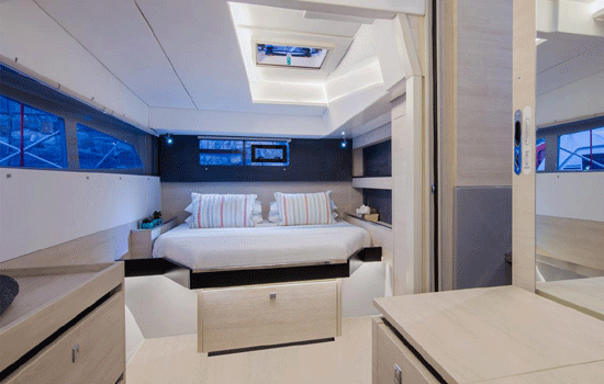 The cabins or the Leopard 5000 are spacious and comfortable