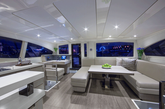 Spacious and elegant interior of the Leopard 514