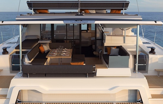 Cockpit of the Fountaine Pajot New 51