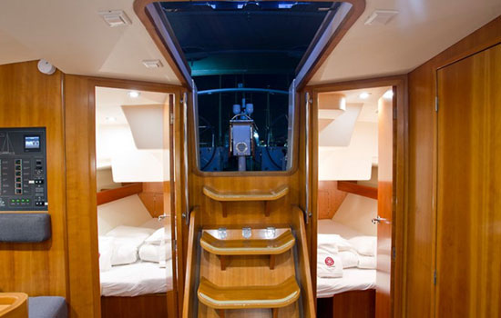 The Allures 45 has 3 comfortable cabins