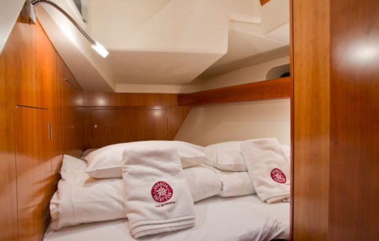 The Allures 45 has 3 comfortable cabins