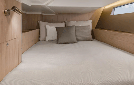 The Beneteau 42.1 features 3 double cabins