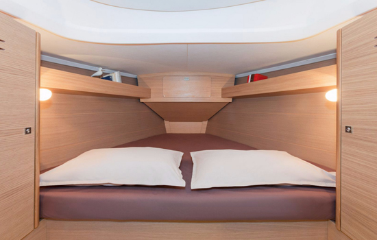 The Dufour 375 has 3 double cabins
