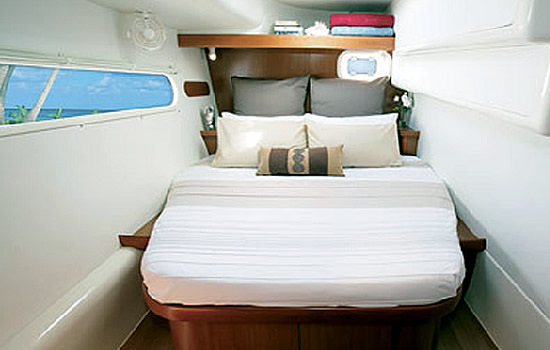 The Leopard 434 has comfortable and spacious cabins