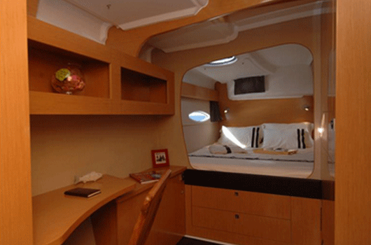 Comfortable cabins of the Lipari 41