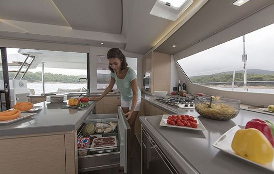 Spacious and well equipped galley