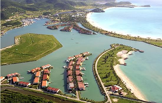 Jolly Harbour, one of the bases in Antigua