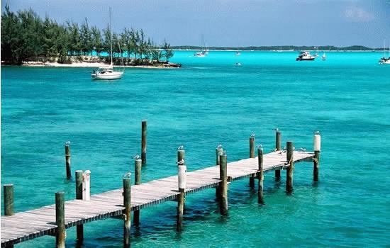 Boats out at Exuma Island