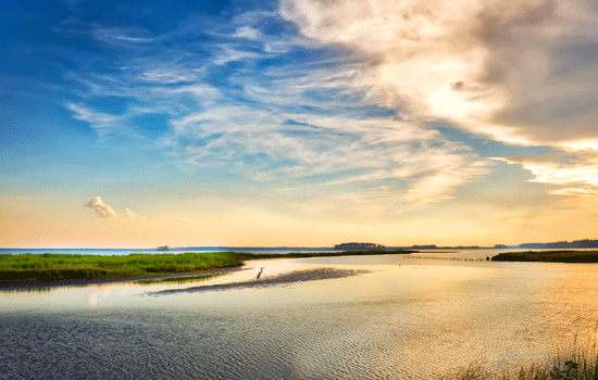 Beautiful sunset on Chesapeake Bay