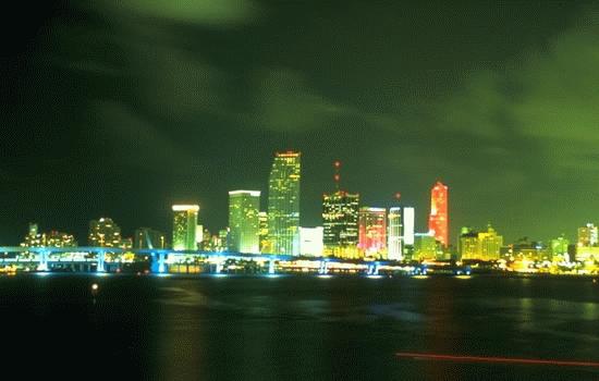 Resplendent view of downtown Miami