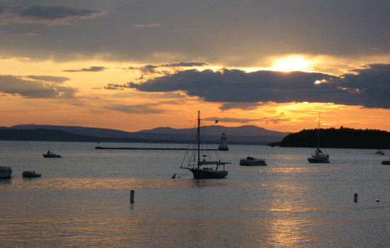 Breathtaking Sunset in Lake Champlain