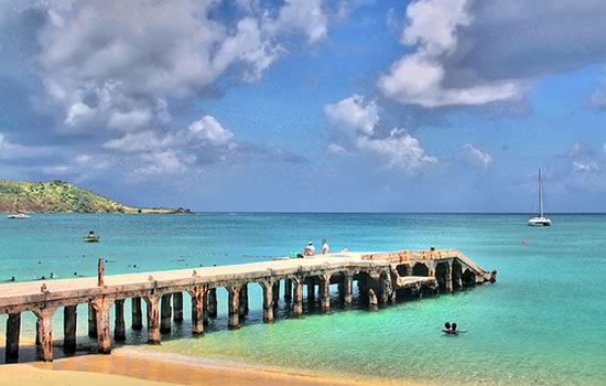 Clear blue waters at Grand Case Beach