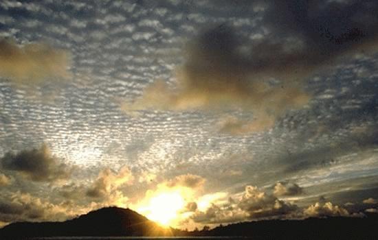 A spectacular  sunset over Tobago Keys