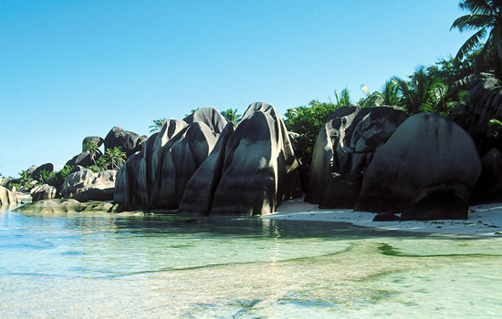 a Digue, an island in the Seychelles