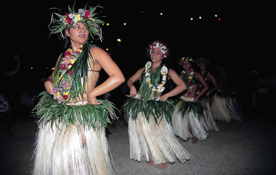 The famous Tahitian dance