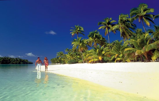 Walking the beach in Tonga