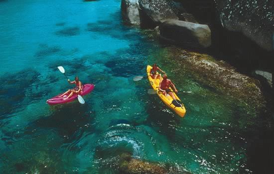 Kayaking the turquoise waters of the Virgin Island