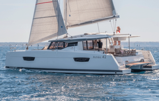 French Riviera Yacht Charter: Astrea 42 Luxe Catamarán From $6,545/week 4 cabins/4 heads sleeps 12