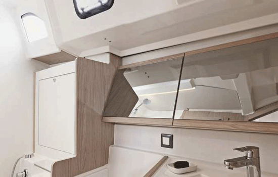 The Beneteau Oceanis 46 features 4 heads