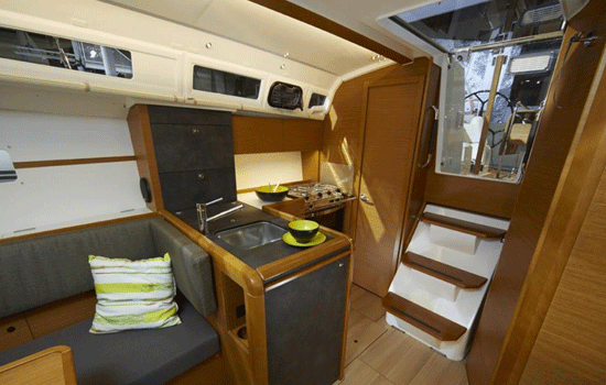 Modern Galley of the Jeanneau 34