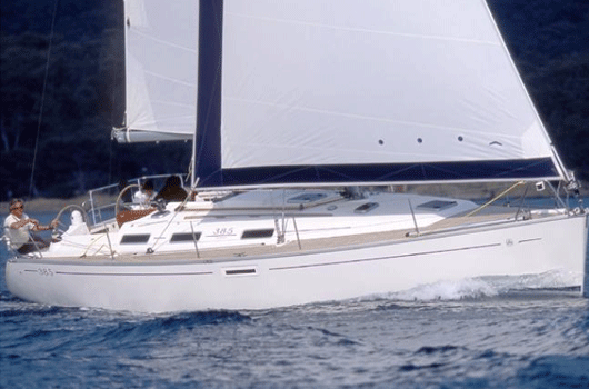 The beautiful Dufour 385 at sea