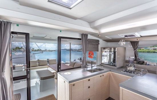 Well appointed Galley with panoramic view.