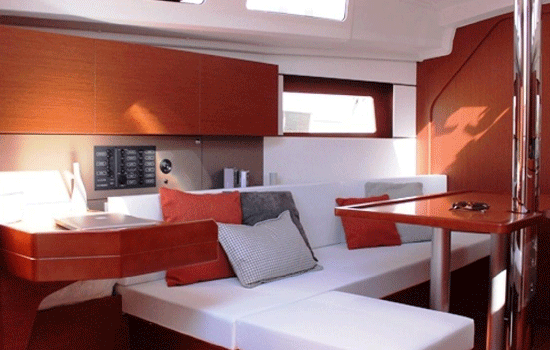 Spacious interior of the Beneteau 35.2