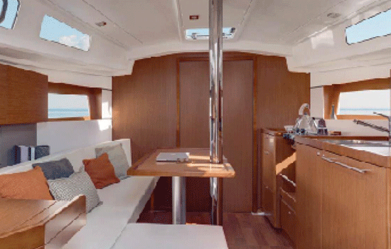 Salon and Galley of the Beneteau 35.2