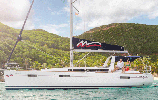 Beneteau 42.3 at anchor