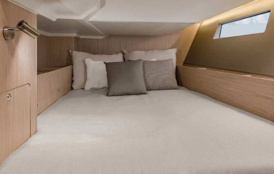 The beneteau 41.1 features 3 double cabin