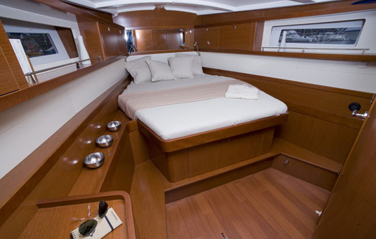 The Beneteau 48.4 has 4 double cabins