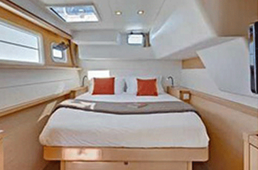 The lagoon 450 has 4 double cabins